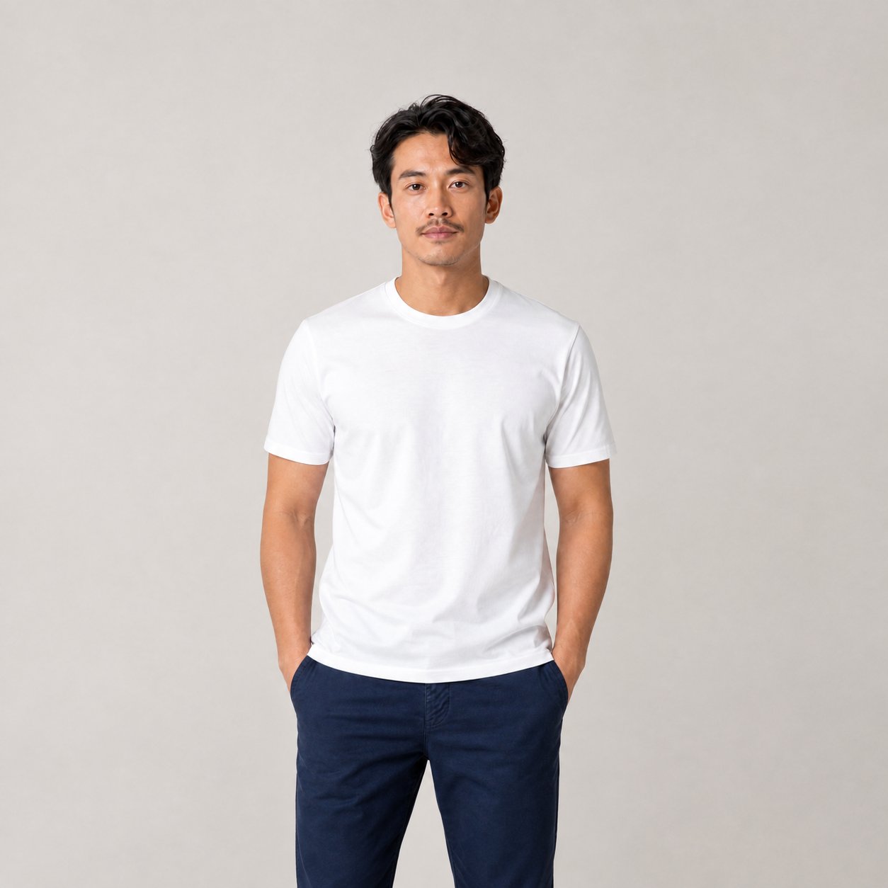 เสื้อยืดคอกลม ทรงปกติ – คอตตอน 100% คอมพ์ 20